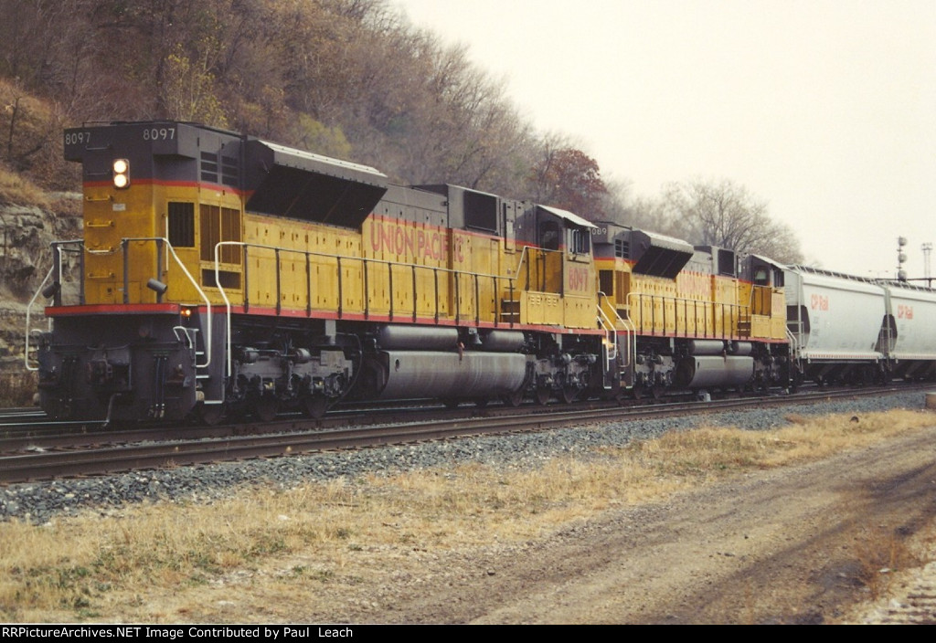 Grain train exits Belt Yard